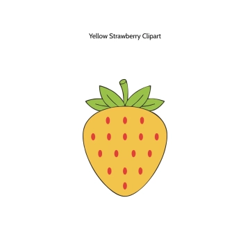 Free Yellow Strawberry Vector Clipart (PNG, SVG) to Edit Online