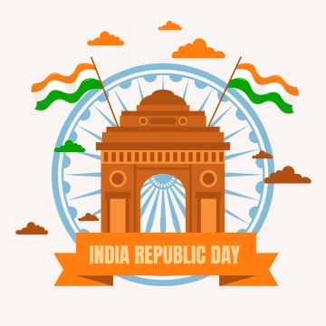 Free Modern India Republic Day Clipart Templates to Edit Online