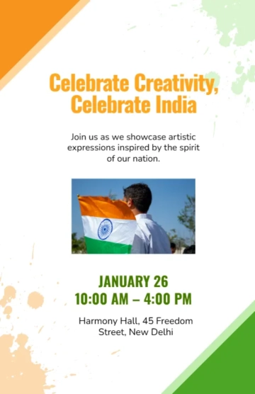 Free Creative India Republic Day Poster Template to Edit Online