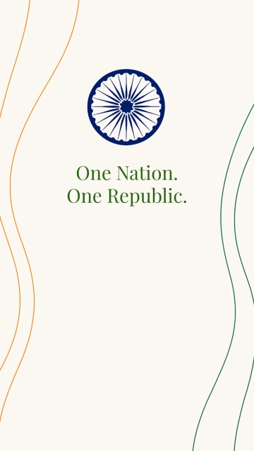 Free Minimalist India Republic Day Wallpaper Template to Edit Online