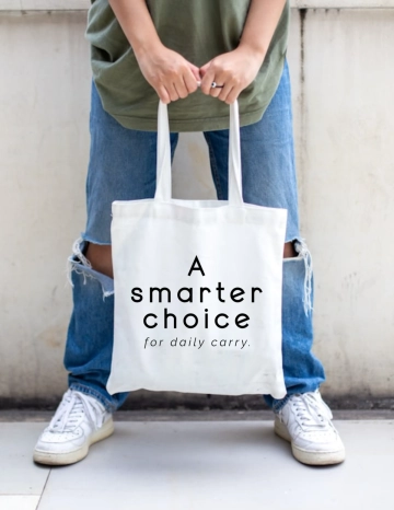 Free White Open Tote Bag Mockup Template to Edit Online