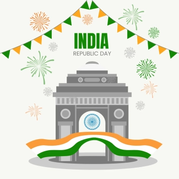 Free India Republic Day Flat Design Clipart Templates to Edit Online