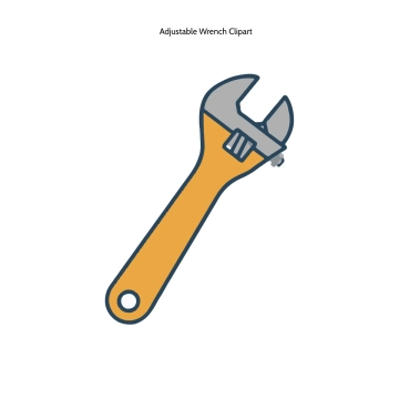 Free Adjustable Wrench Clipart Template to Edit Online