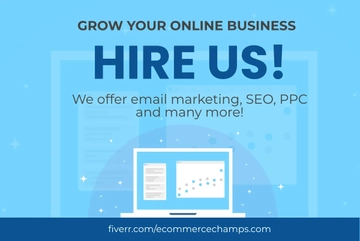 Free Ecommerce Marketing Fiverr Banner Template to Edit Online