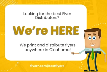 Free Flyer Distribution Fiverr Banner Template to Edit Online