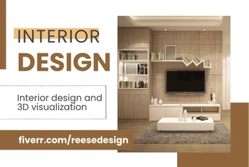 Free Interior Designer Fiverr Banner Template to Edit Online