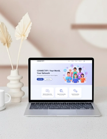 Free Modern Website Laptop Mockup Template to Edit Online