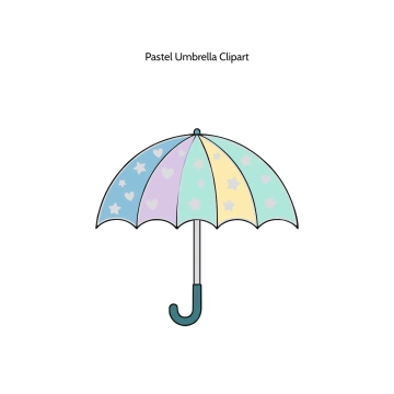 Free Pastel Umbrella Vector Clipart (PNG, SVG) to Edit Online