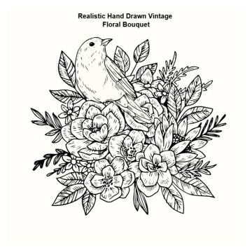 Free Realistic Hand Drawn Vintage Floral Bouquet to Edit Online