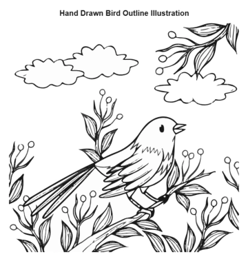 Free Hand Drawn Bird Outline Illustration to Edit Online