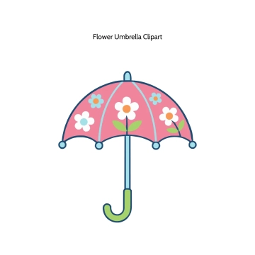 Free Flower Umbrella Vector Clipart (PNG, SVG) to Edit Online