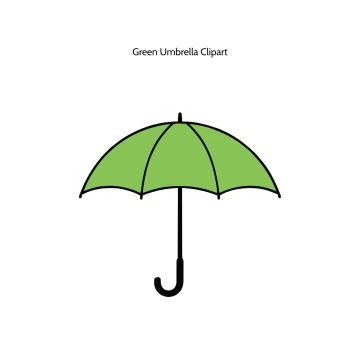 Free Green Umbrella Vector Clipart (PNG, SVG) to Edit Online