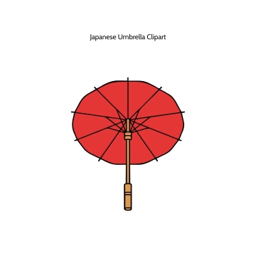 Free Japanese Umbrella Vector Clipart (PNG, SVG) to Edit Online