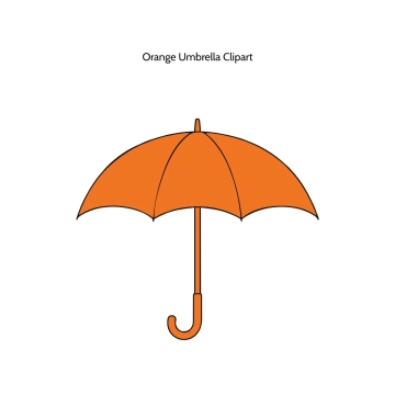 Free Orange Umbrella Vector Clipart (PNG, SVG) to Edit Online