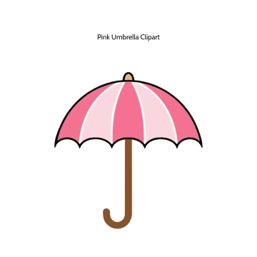 Free Pink Umbrella Vector Clipart (PNG, SVG) to Edit Online