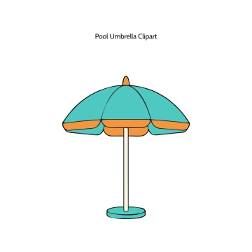 Free Pool Umbrella Vector Clipart (PNG, SVG) to Edit Online