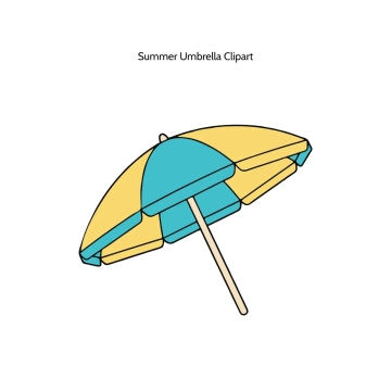 Free Summer Umbrella Vector Clipart (PNG, SVG) to Edit Online