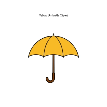 Free Yellow Umbrella Vector Clipart (PNG, SVG) to Edit Online