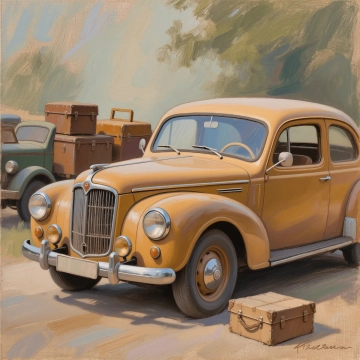 Free Vintage Cars Art to Edit Online