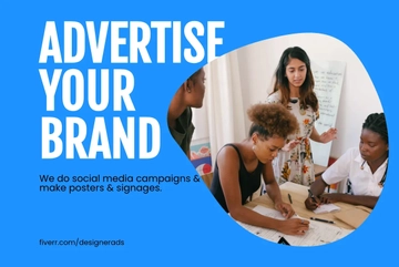 Free Advertising Fiverr Banner Template to Edit Online