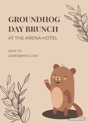 Groundhog Day Brunch Invitation Template