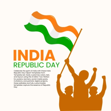 Free India People Republic Day Clipart Templates to Edit Online