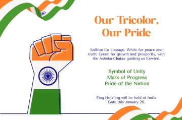 Free India Republic Day with Flag Banner Template to Edit Online
