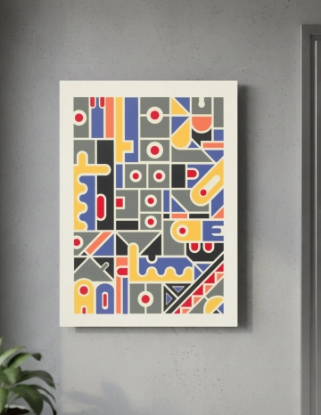 Free Colorful Square Poster Mockup Template to Edit Online