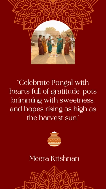 Free Pongal Celebration Quote Template to Edit Online