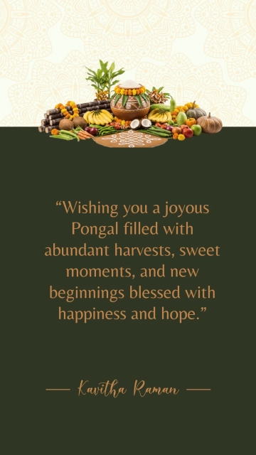 Free Pongal Wishes Quote Template to Edit Online