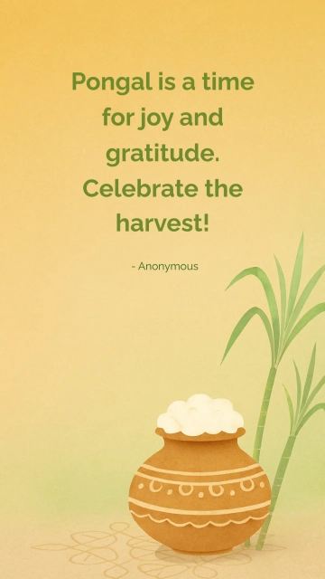 Free Happy Pongal Quote Template to Edit Online