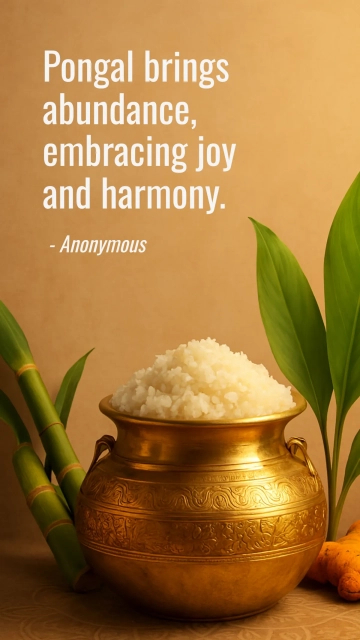 Free Pongal Prosperity Quote Template to Edit Online