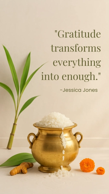 Free Pongal Gratitude Quote Template to Edit Online