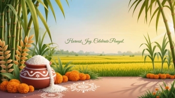 Free Pongal Harvest Background Template to Edit Online