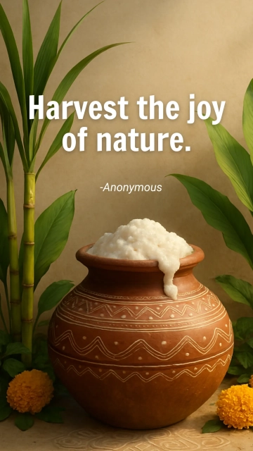 Pongal Honor Nature Quote Template