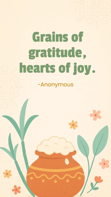 Free Illustrative Pongal Quote Template to Edit Online