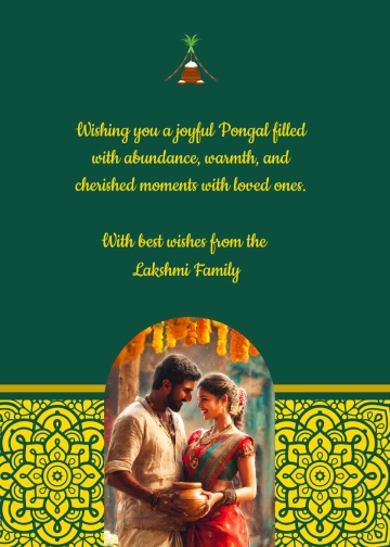 Free Pongal Lover Wishes Template to Edit Online
