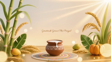 Free Elegant Pongal Background Template to Edit Online