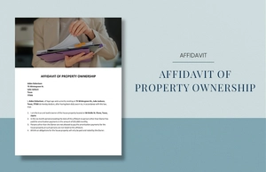 Affidavit of Property Ownership Template