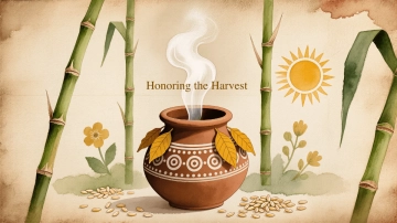 Free Vintage Pongal Background Template to Edit Online