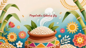 Free Creative Pongal Background Template to Edit Online
