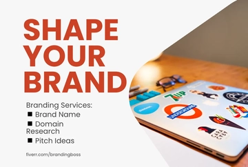 Free Branding Services Fiverr Banner Template to Edit Online