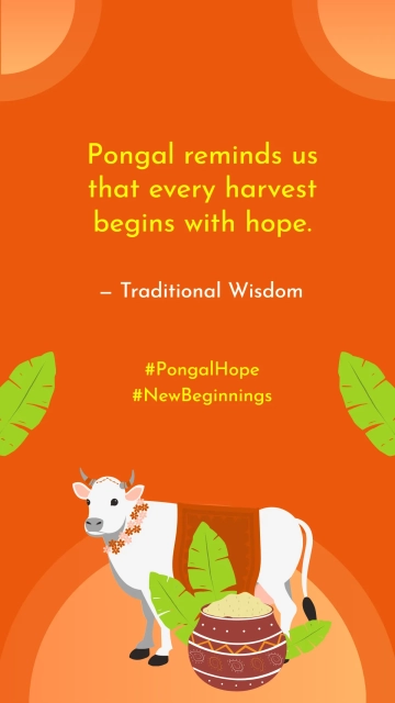 Free Pongal Hope Quote Template to Edit Online