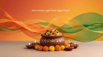 Free Cute Pongal Background Template to Edit Online