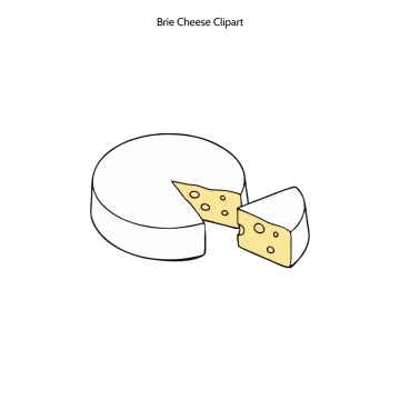 Free Brie Cheese Vector Clipart (PNG, SVG) to Edit Online