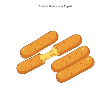 Free Cheese Breadsticks Vector Clipart (PNG, SVG) to Edit Online