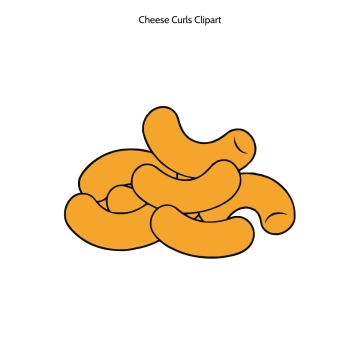 Free Cheese Curls Vector Clipart (PNG, SVG) to Edit Online