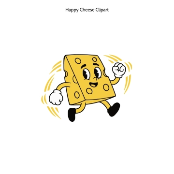 Free Happy Cheese Vector Clipart (PNG, SVG) to Edit Online
