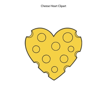 Free Cheese Heart Vector Clipart (PNG, SVG) to Edit Online