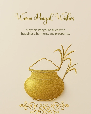 Free Pongal Wishes Instagram Post Template to Edit Online